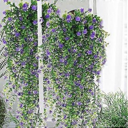 Kunstige Kunstige Hengende Blomster Kunstige Blomsterranker Chlorophytum Plast Kunstige Blomster Utendørs Blomster FLYE241213 Blå