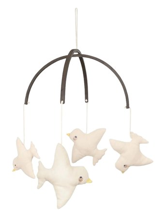 Moonboon Baby Mobile Birds - White - ONE SIZE