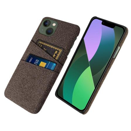 Iphone 14 Max Cloth Texture Skal - Brun Brown