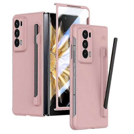 For Honor Magic V2 5G Skin-touch telefondeksel med herdet glassfilm og pekepenn