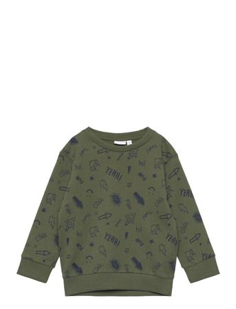 Nmmvifelix Ls Loose Sweat Unb L1 Sweat-shirt Genser Kakigrønn Name It*Betinget Tilbud