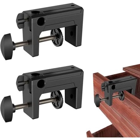 Universell C-klämma för bord och skrivbord - 2 stycken svart