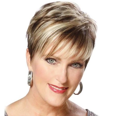 Naisten lyhyt peruukki Pixie Cut Head Golden Brown Ladies