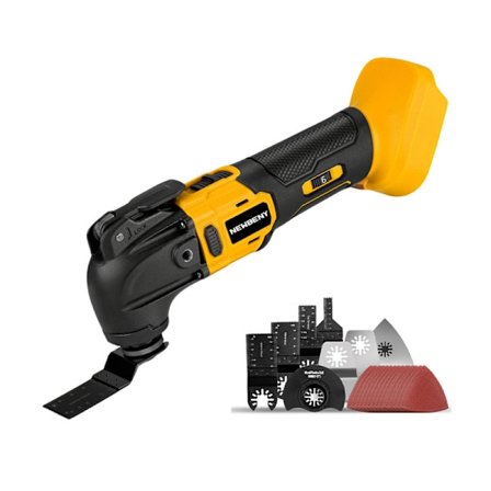 YOFIDRA Borstlös Multifunktionell Oscillationsmultiverktyg Sladdlös Trimmer Såg Elektriskt Hemmakraftverktyg