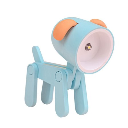 LED Natlys Cartoon Bordlampe BLÅ HUND HUND