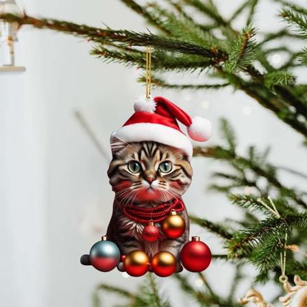 Jule e tegneserie katt ornamenter juletre hengende dekor 1 onesize 1 onesize