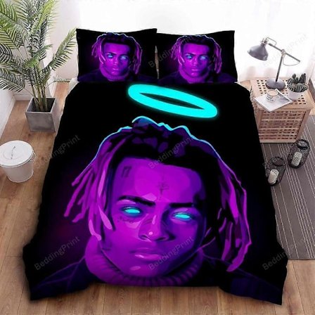 v4801 Lakanat Xxxtentacion Hehkuvin Silmin Enkelin Halo Kuvitus Pussilakanasetti Lakanat IU4801