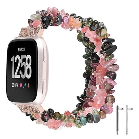 Til Fitbit Versa Rough Stone armbåndsurbånd