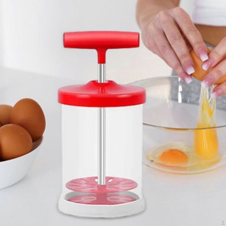 Flødeskum Universal Mixer med Skridsikkert Silikonegreb Håndholdt DIY Flødeskumsdispenser_Billige gaver rød