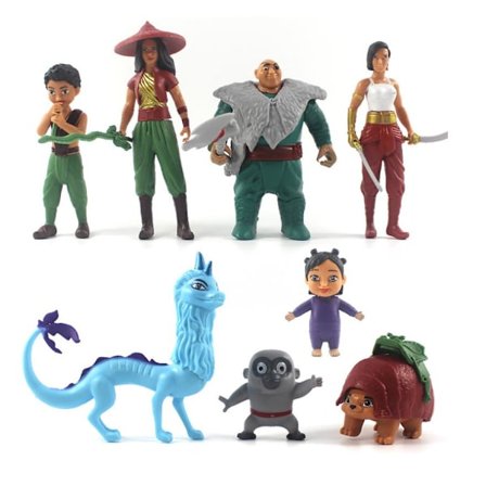 8st Raya och den sista draken figurer-Raya and the Last Dragon