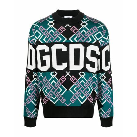 Gcds, Round-neck Knitwear Groen, Heren, Maat:S