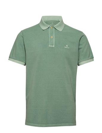 D2. Sunfaded Pique Ss Rugger Polos Short-sleeved Grøn GANT