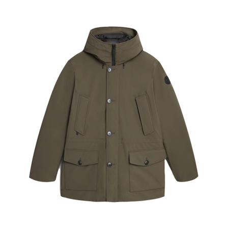 Woolrich Grön Arctic Stretch Parka with graphene padding grön, Dam Vinterjackor, Dam, Storlek: L