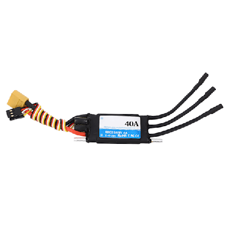 40A RC-vene ESC Kaksipuolinen vedenpitävä ESC-laiva mallin vaihto ESC RC-tarvikkeet musta