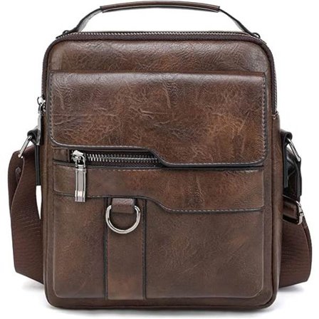 Messenger taske herre skuldertaske vintage læder vertikal bærbar forretningstaske herre casual lædertaske messenger taske herre