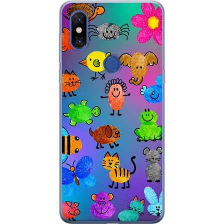 Kompatibelt Mobildeksel til Xiaomi Mi Mix 3 Little Scribble Friends
