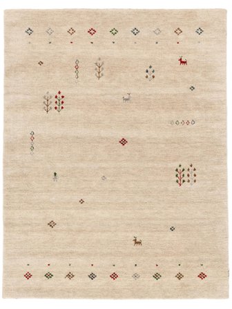 Gabbeh Giza Teppich - Beige 200X300 Wolle