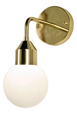 Aneta Lighting FLORENS vegglampe bad, messing/opal, IP44 G9