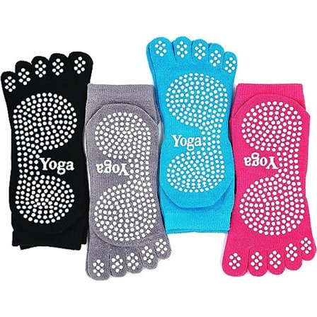 Kvinders Yogasokker Skridsikre Bomuldssokker, Kvinders Sokker med Til