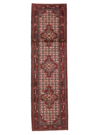 Orientalisk Hamadan 80X280 Hallmatta Mörkröd/Svart Ull, Persien