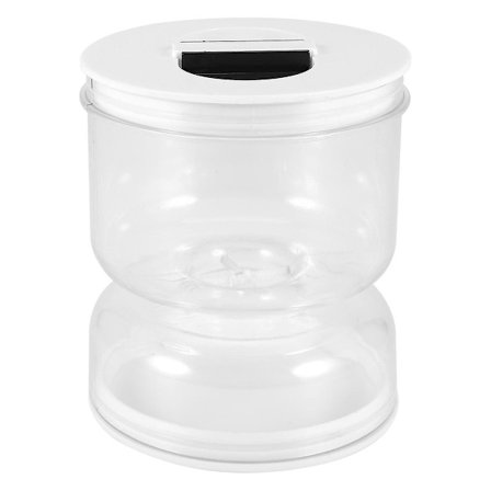 Sylteagurk- og olivenglass med timeglass, syltetøyglass skilt fra vått og tørt, syltetøyglass med sil