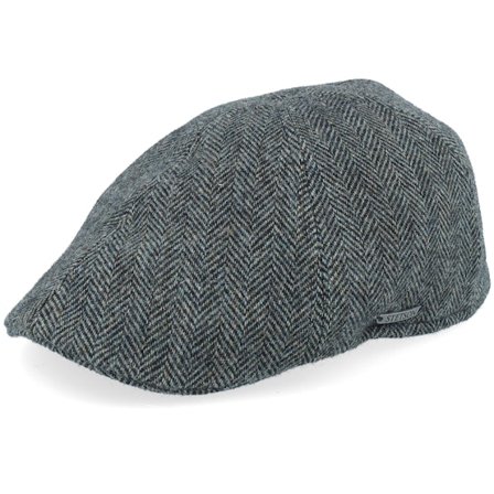 Stetson - Grün flatcap Cap - Texas Wool Herringbone Moss Green Flat Cap @ Hatstore