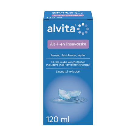 Alvita Alt-i-en Linsevæske, 120 ml