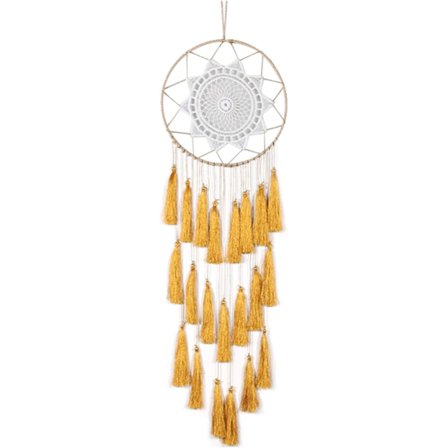 Väggdekoration Drömfångare (Gul)
