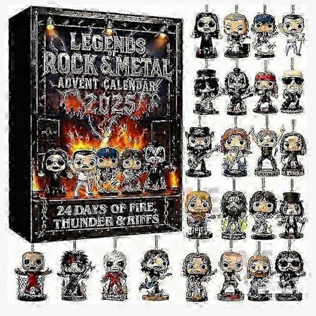 2025 Adventskalender LEGENDS ROCK METAL Adventskalender Jul 2D Akryl Hengende Ornament Gave Den ultimate julegaven for LEGENDS R[D]