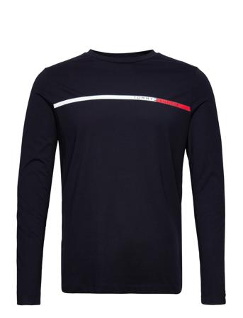 Two T Chest Stripe Ls Tee T-Langærmet Skjorte Navy Tommy Hilfiger