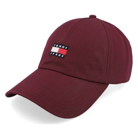 Tommy Hilfiger - Rot unconstructed Cap - Tjm Heritage Core Cap Red Wine Dad Cap / Unconstructed @ Hatstore