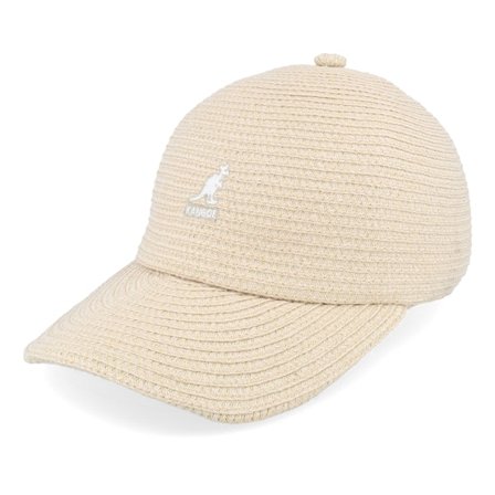 Kangol - Braid Spacecap Natural-linen Dad Cap Unconstructed Beige Cap - @ Hatstore
