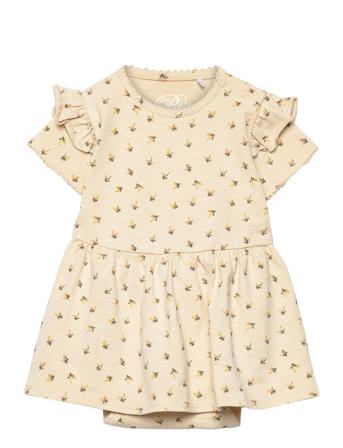 Bodystocking Dresses & Skirts Dresses Baby Dresses Short-sleeved Baby Dresses Gul Petit By Sofie Schnoor*Betinget Tilbud