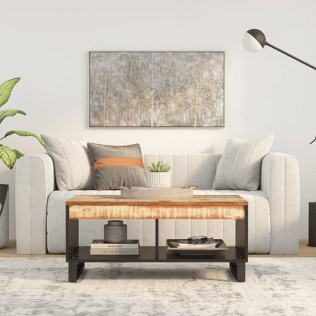 vidaXL Soffbord 90x50x40 cm massivt återvunnet trä