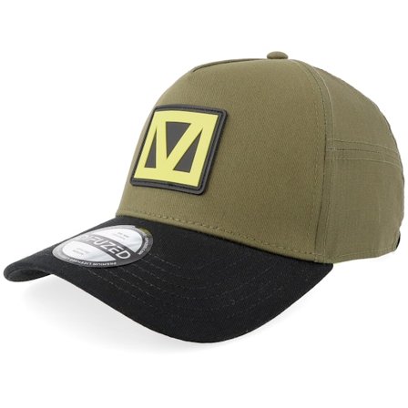 Difuzed - Vert adjustable Casquette - Cyberpunk 2077 Militech 7 Panel Olive/Black Adjustable @ Hatstore