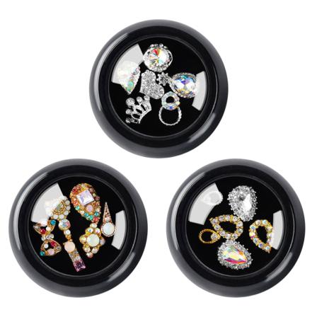 Kristalliset Rhinestone-kynsien koristelukorut DIY