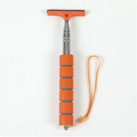 Bil Backspegel Torkare Rostfritt Stål Teleskopisk Infällbar Lager Borsthuvud Auto Spegeltvätt Rengöringsborste