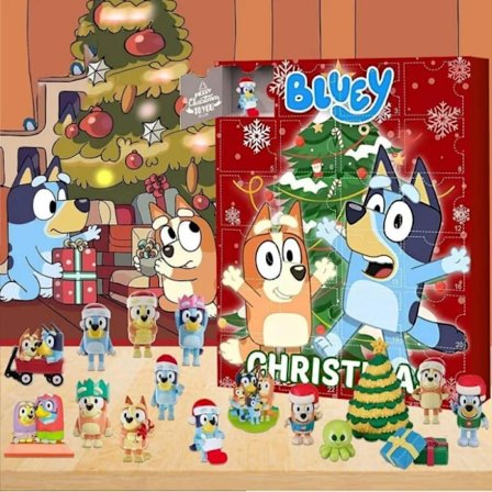 2024 Ny Disney Stitch Adventskalender Gave 24 Dagers Nedtelling Kommer Gaver Overraskende Blind Box(Bluey Dog Blind Box Type B)