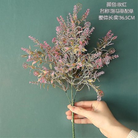 Vandgræs Eucalyptus Plastik Kunstige Planter Grønt Græs Plastik Blomst Plante Bryllup Hjem Dekoration Bord Dekorationer--