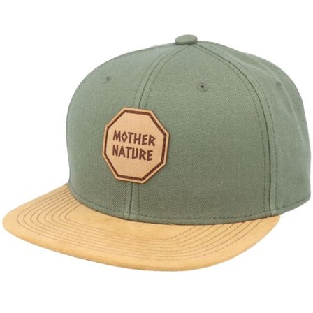 Iconic - Grön snapback Keps - Mother Nature Patch Suede Olive Snapback @ Hatstore