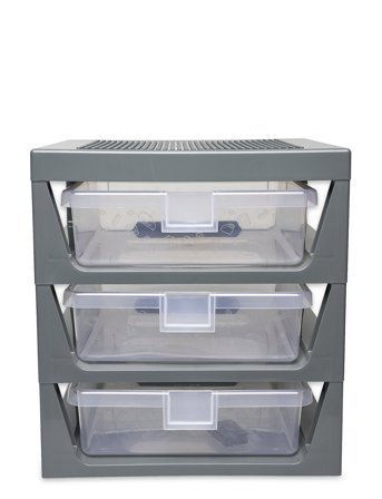 Lego 3-Drawer Storage Rack Grey LEGO STORAGE