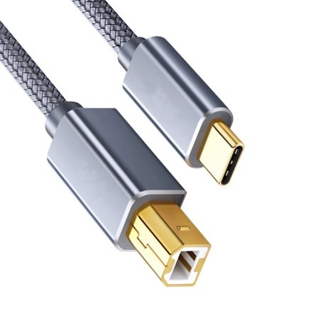Fleksibel USB B til USB C-skriverkabel USB C-skriverledning 50/100/150/200/300cm