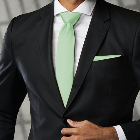 Mintgrön 8cm Basic slips för män - Enfärgade slipsar