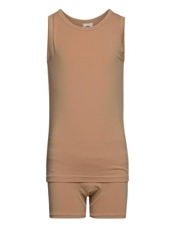 Underwear Set Boxer Boy 2-Pack Undertøjssæt Beige Müsli By Green Cotton