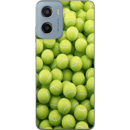 Kompatibel Mobilcover til Motorola Motorola Moto G05 Mønster af grønne tennisbolde i høj detalje, sporty motiv med gentagende tekstur og stærke fa