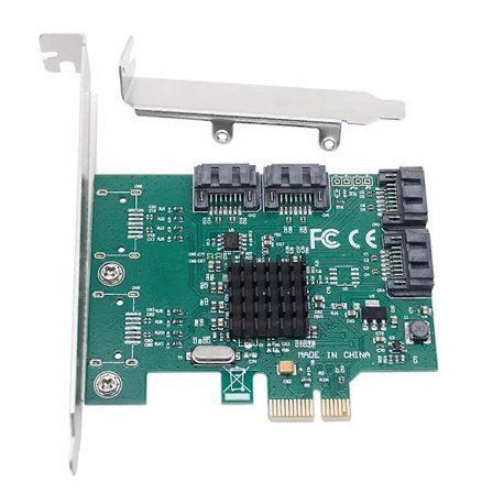SATA PCIE -laajennuskorttisovitin PCI Express X1 - 4-porttiseen SATA3.0-ohjaimeen 88SE9215-siru PCI E PCI