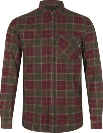 Seeland Glen Flannel Shirt paita, Red Forest Check
