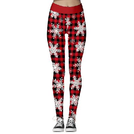 Kvinder Christmas Leggings The Grinch Snowflake Printed Bukser D S