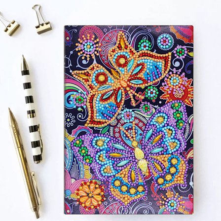 Hobbyjenter 7 8 9 10 år, Diamantmaling Barn Dagbok, Hobbysett Barn fra 6 år Jenteleke A5 Notatbok