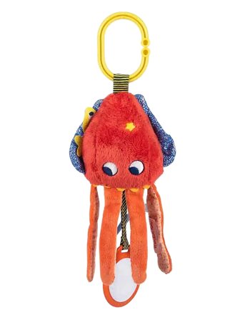 Moulin Roty Activity Rattle - Cuttlefish - Les Aventures De Paulie - Red - ONE SIZE